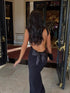Sleeveless Evening Dress with Big Bow Backless for Gala and Wedding Guest